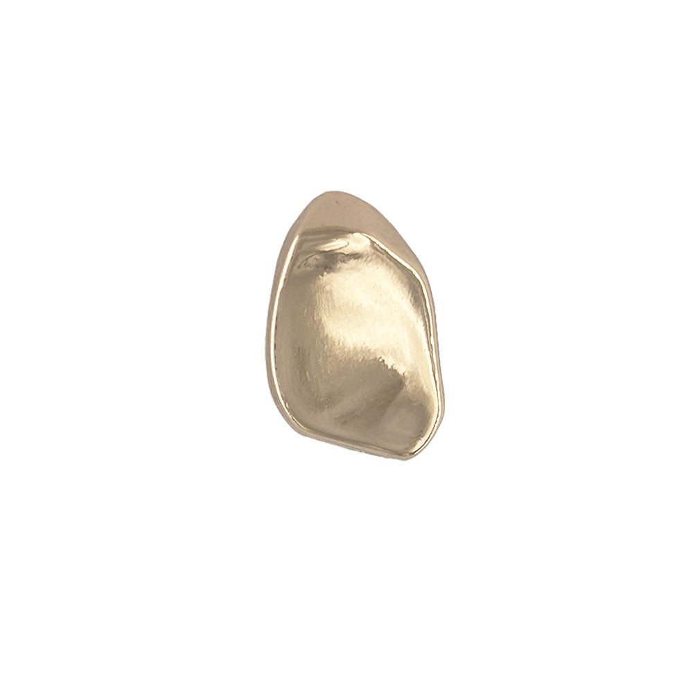 Decorative Uneven Shape Shiny Gold Metal Loop Buttons For Shirt/Kurta