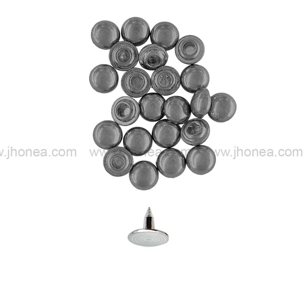 Round 6mm Gunmetal Dome Rivet Fastener Studs for Jeans/Jackets