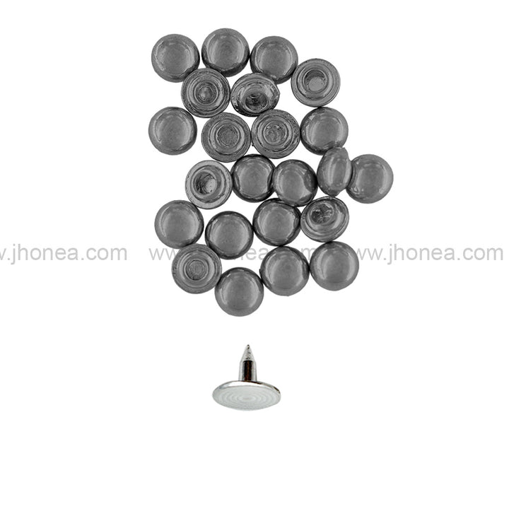 Round 6mm Gunmetal Dome Rivet Fastener Studs for Jeans/Jackets