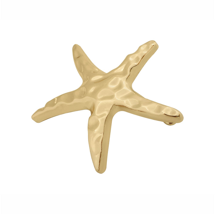 Texture Finish Gold Starfish Design Fancy Slide Belt Buckle