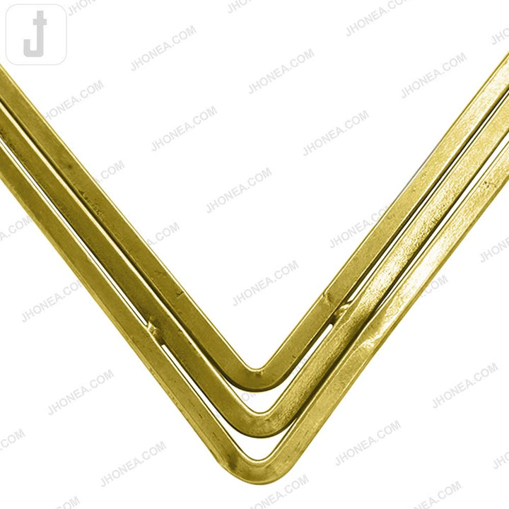 Elegant Geometric V-Shaped Brass Necklace Open Collar Choker for Women