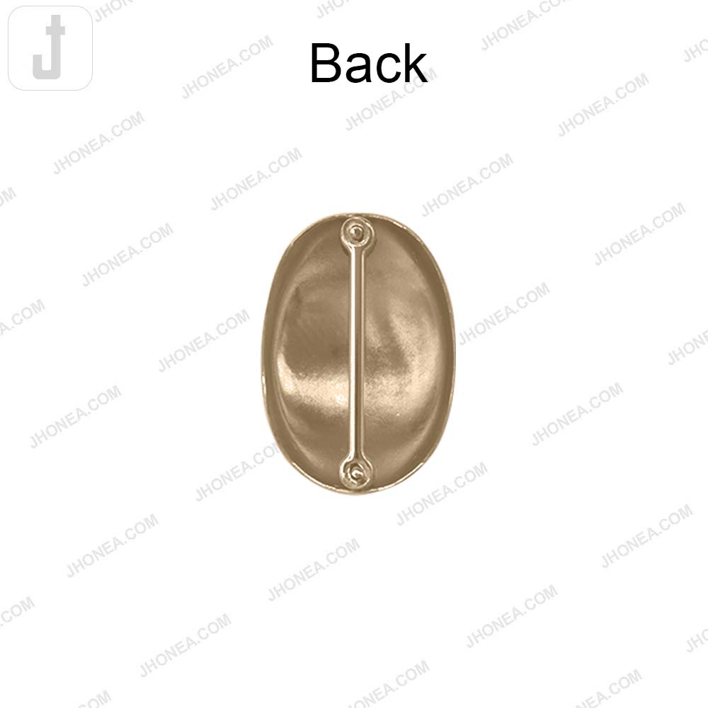 Classic Shiny Gold Metal Buckle with Smooth Oval Design