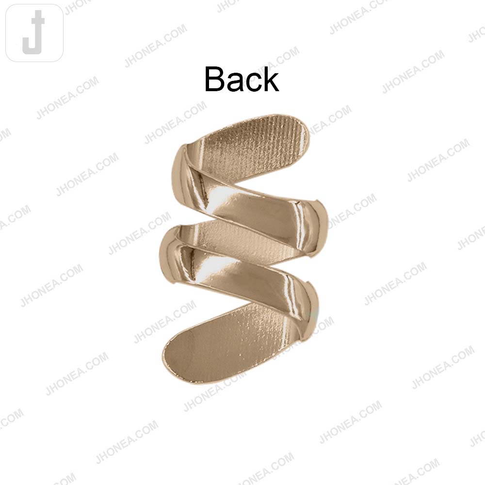 Premium Spiral Shaped Shiny Metal Buckle for Fashion Accessories