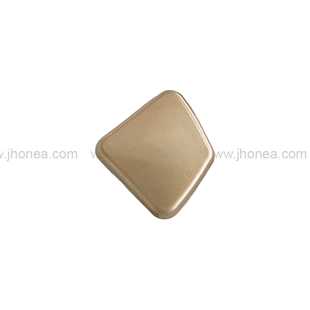 Unique Matte Gold Finish Geometric Shape Shank Metal Button