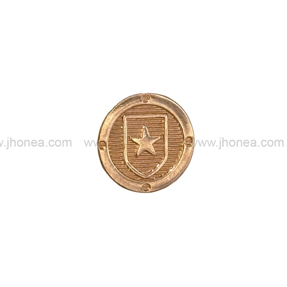 Golden Royal Star Badge Design Downhole Metal Button