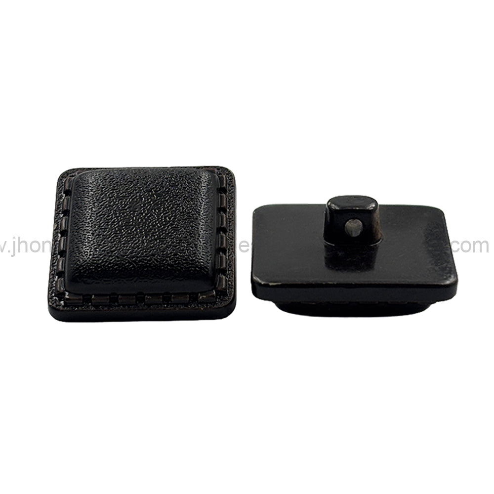 Square Shaped Brown ABS Plastic Back Loop Button for Garments. 22mm(34L)