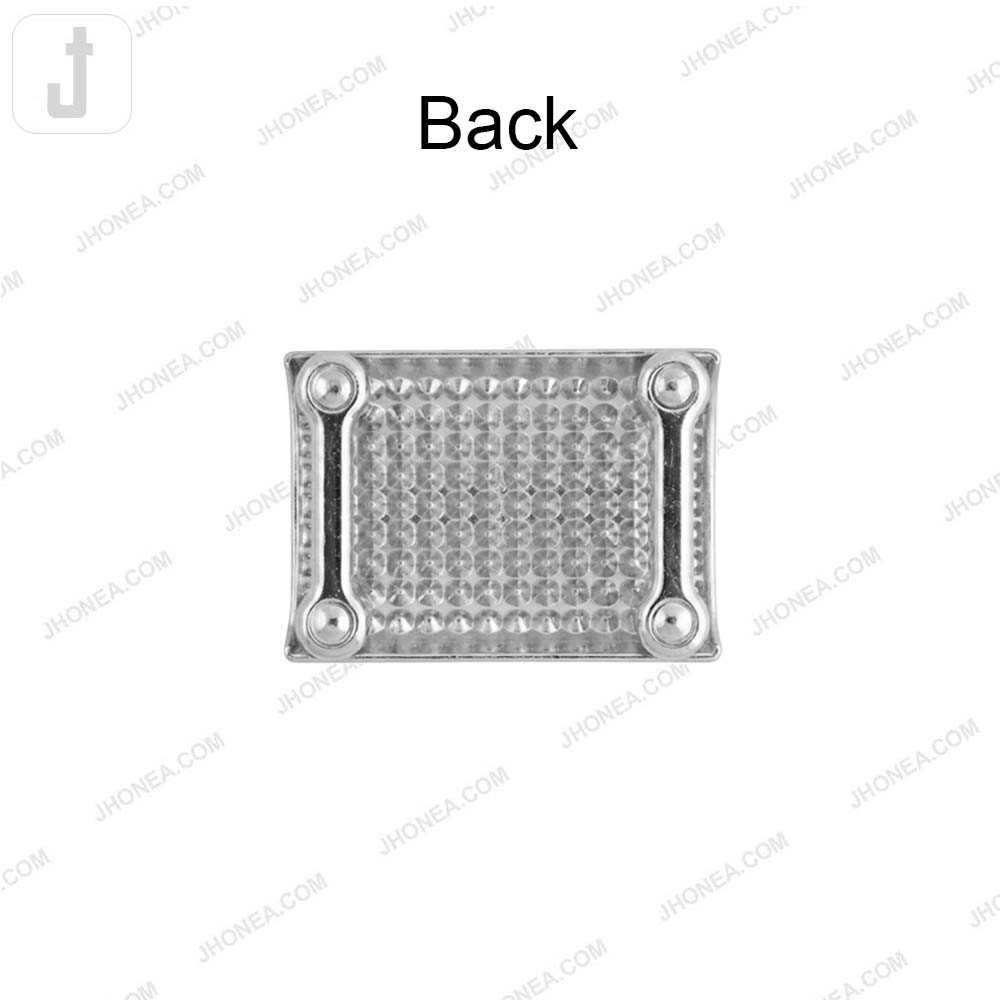 Shiny Silver Rectangle Diamond Buckle for Garments