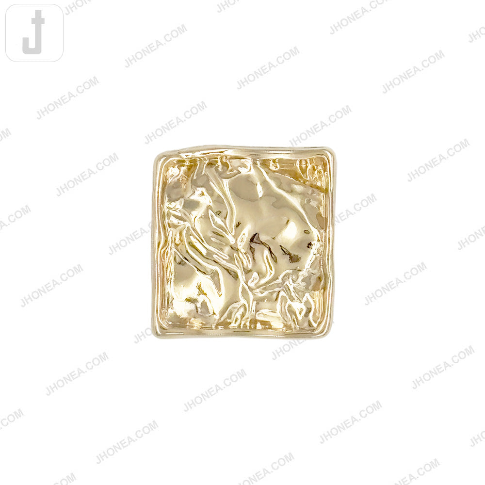 Big Size 30mm Square Shaped Designer Metal Buttons for Coats/Jackets
