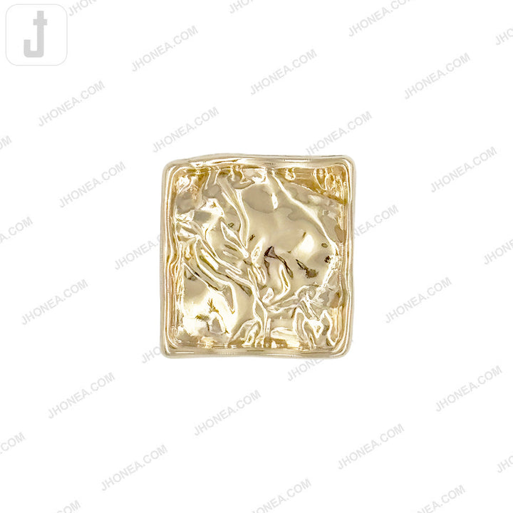 Big Size 30mm Square Shaped Designer Metal Buttons for Coats/Jackets