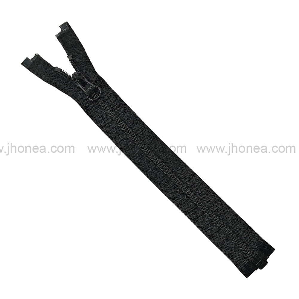 YKK #3 Fancy Black Open End Coil Zippers for Stylish Garments