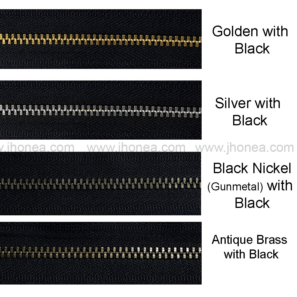 YKK #3 Number Premium Quality Black Tape YKK Metal Zipper Rolls