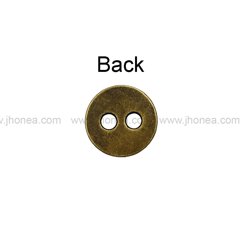 Textured Surface Round Shape Metal Buttons for Shirt
