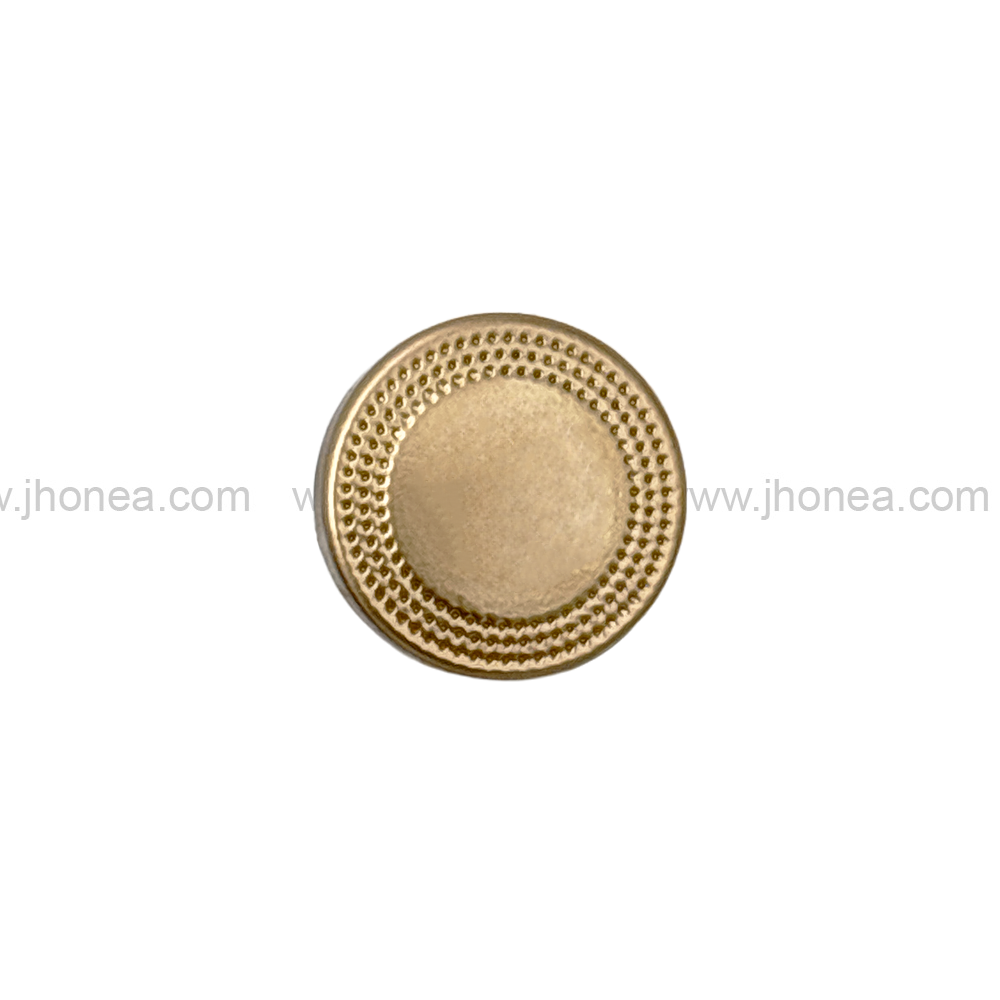 Premium Round Shape Classic Matte Gold Finish Shank Metal Button