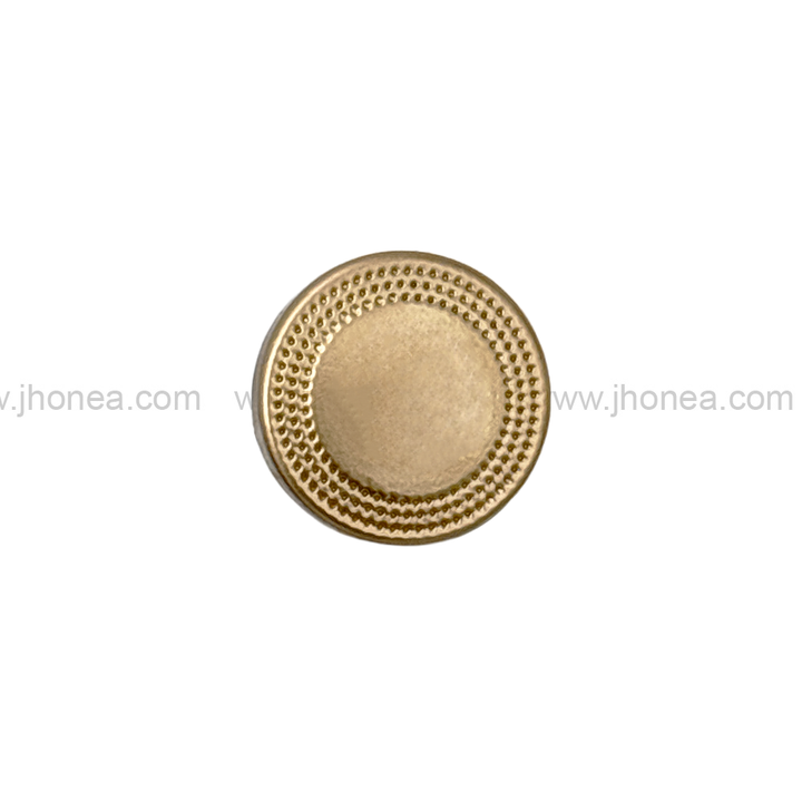 Premium Round Shape Classic Matte Gold Finish Shank Metal Button