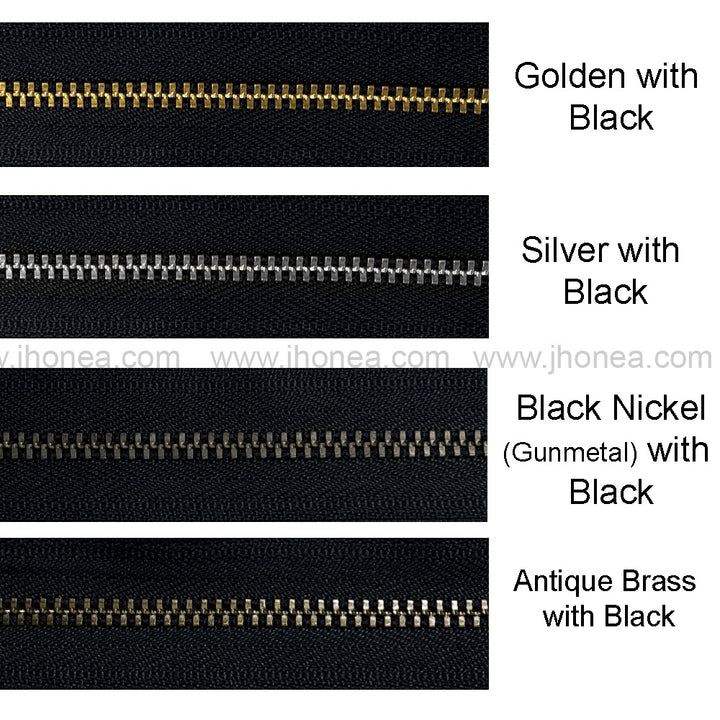 YKK #3 Number Premium Quality Black Tape YKK Metal Zipper Rolls
