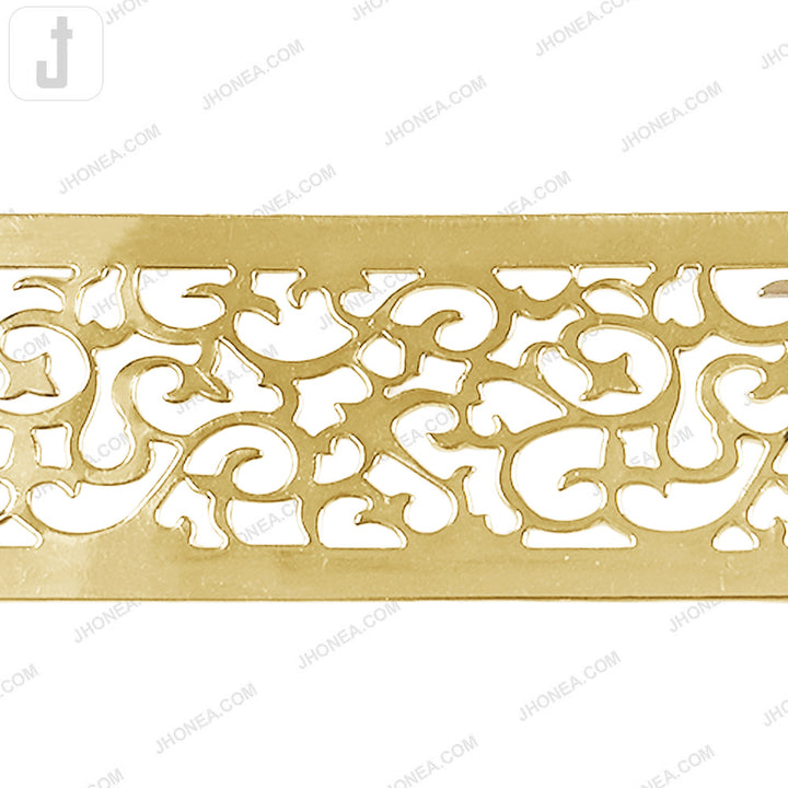 Rectangle Frame Cutwork Design Decorative Clothing Metal Plate Hardware