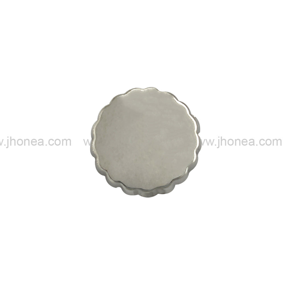 Shiny Silver Chrome Finish Fancy Shirt Metal Button
