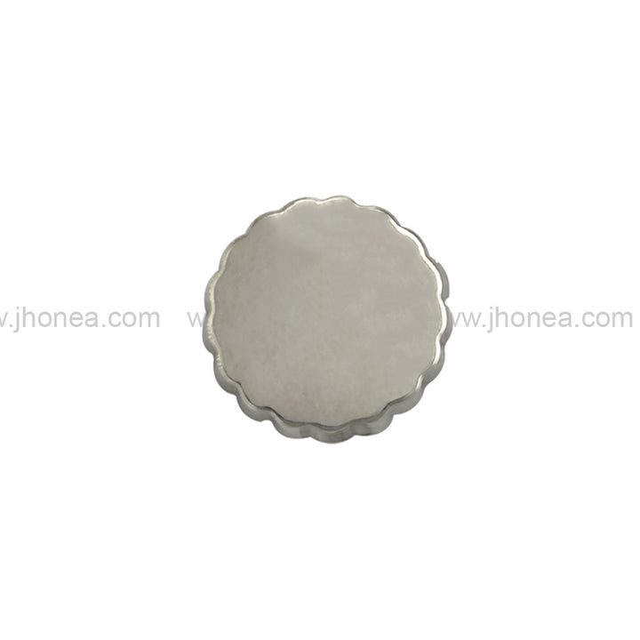 Shiny Silver Chrome Finish Fancy Shirt Metal Button