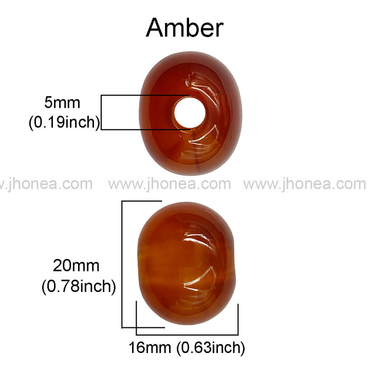 Vibrant Amber Color Polyester Beads for DIY Jewelry Accessories