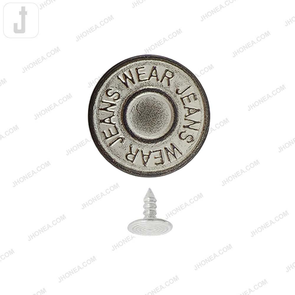 Antique Finish Metal Jeans Button for Denim Garments