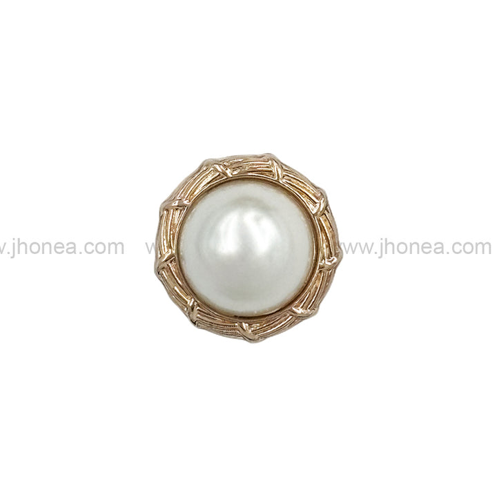 Super Classy Shiny Gold Round Shape Pearl Buttons For Shirt/Kurta