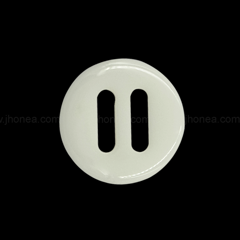 15mm (24L) Stylish Off White Polyester 2-Hole Buttons