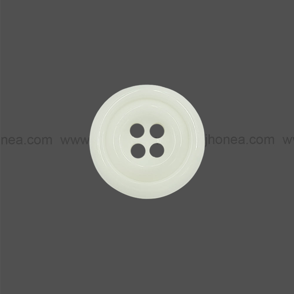 Decorative 4-Hole Double Rim Polyester Button