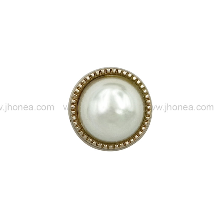 Premium Shiny Gold Round Shape Pearl Button
