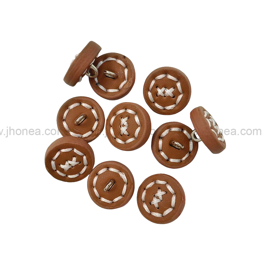 Fancy 17mm(28L) PU Leather Downhole Loop Buttons