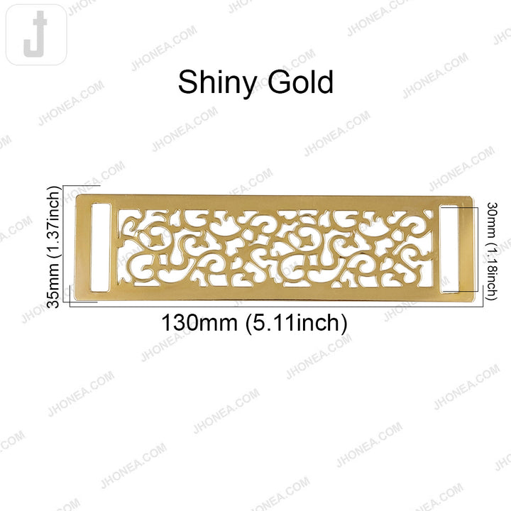 Rectangle Frame Cutwork Design Decorative Clothing Metal Plate Hardware