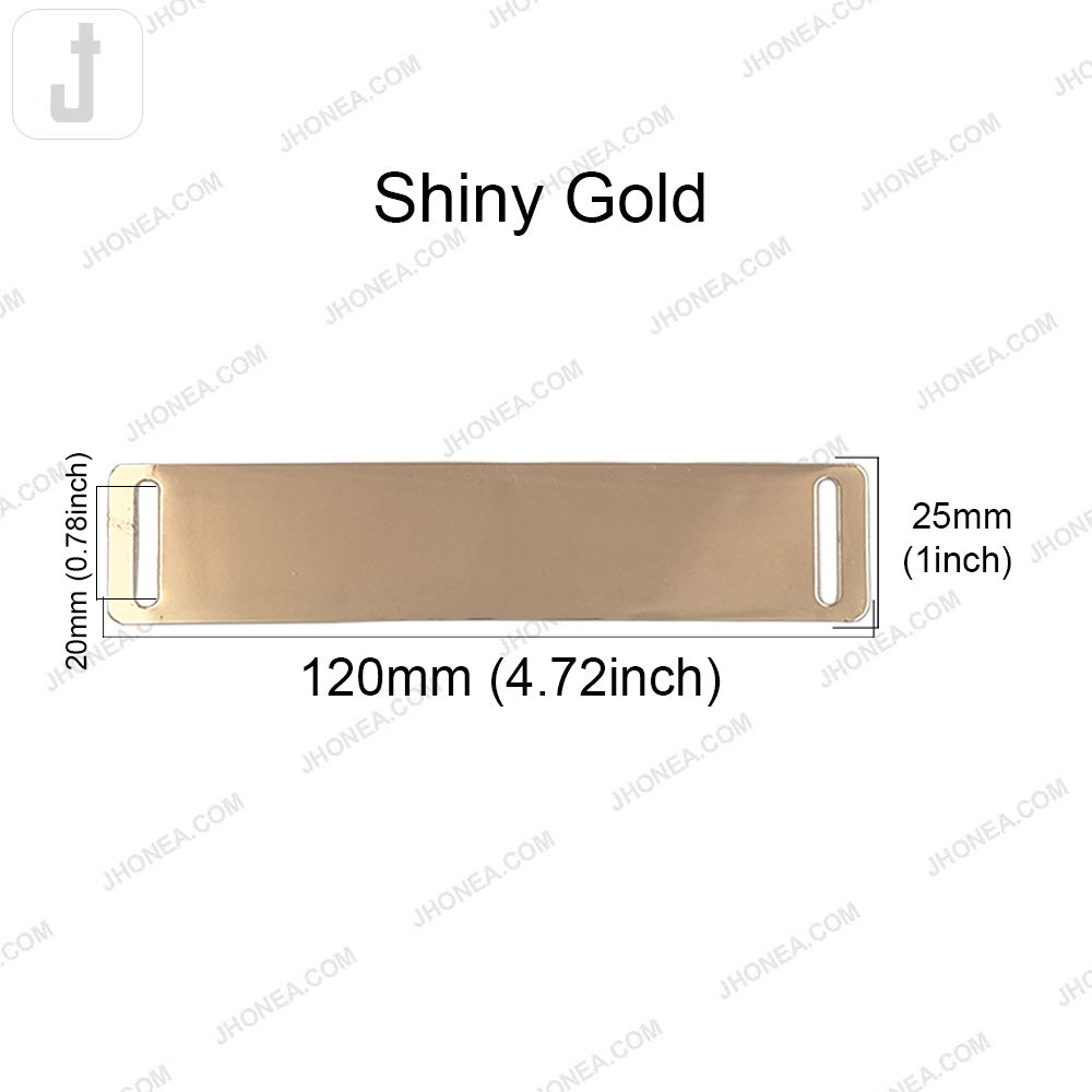 Decorative 2cm Shiny Gold Clothing Metal Plate Hardware