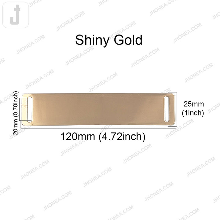 Decorative 2cm Shiny Gold Clothing Metal Plate Hardware