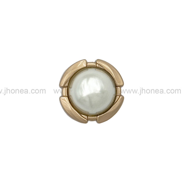 Beautiful Round Shape Cutting Edges Pearl Shank Button