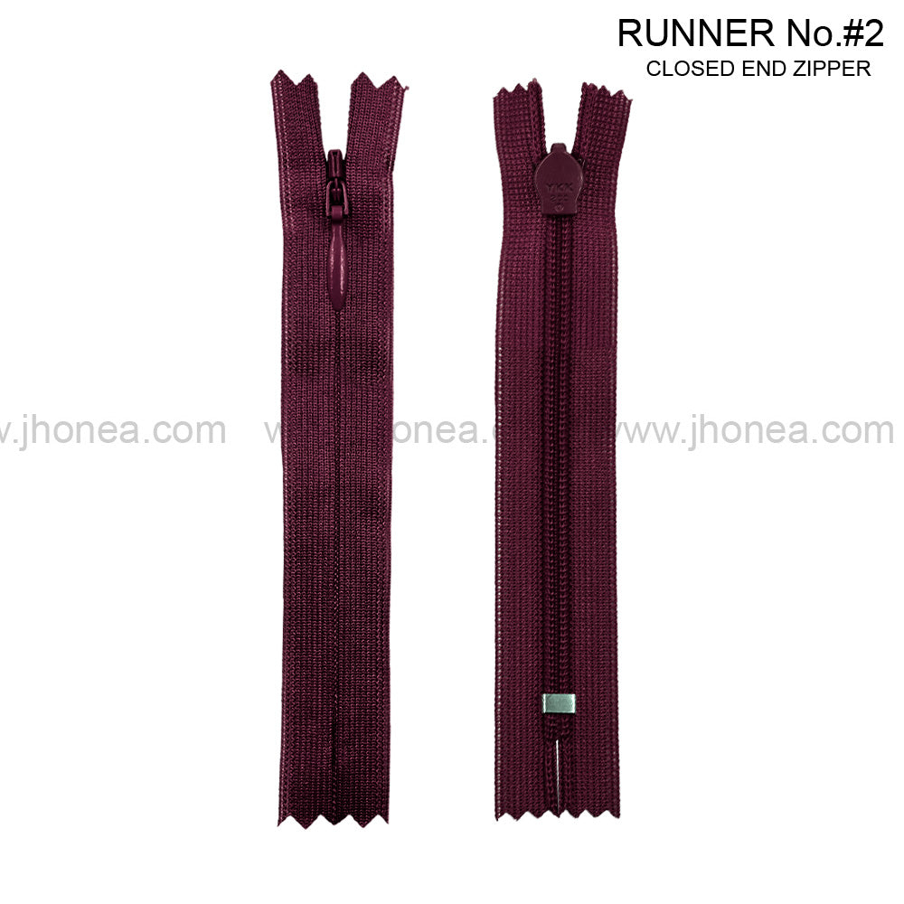 YKK #2 Invisible Closed-End Concealed Zipper 18 Inch Assorted Colors Pack of 60 Pieces