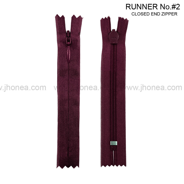 YKK #2 Invisible Closed-End Concealed Zipper 18 Inch Assorted Colors Pack of 60 Pieces