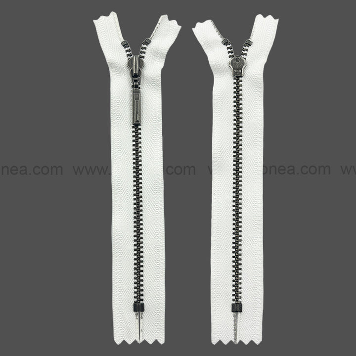 Premium Quality #3 Number Gunmetal Decorative YKK Metal Zipper for Hoodies & Jackets