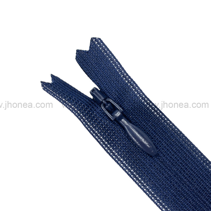 YKK #2 Invisible Closed-End Navy Blue Concealed Zipper 18 Inch