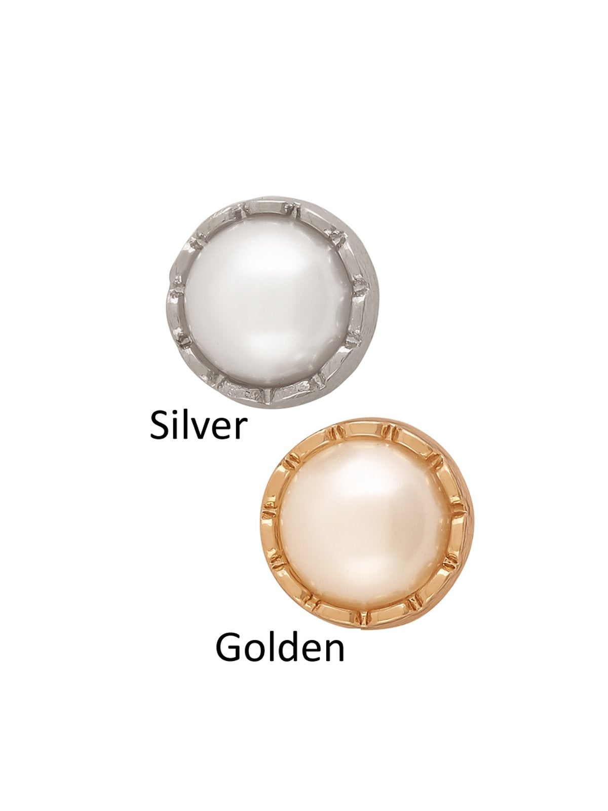 Shiny Round Shape with Scalloped Edges Pearl Button – JHONEA