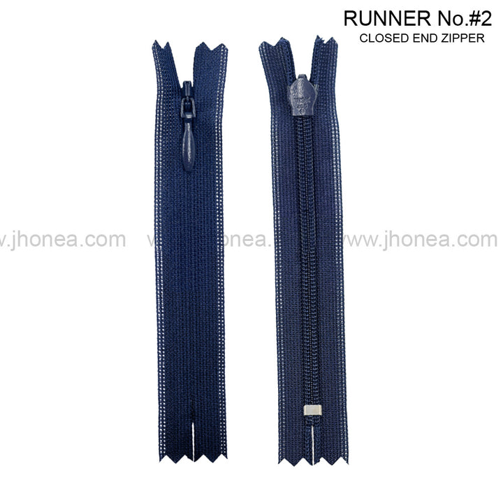 YKK #2 Invisible Closed-End Concealed Zipper 18 Inch Assorted Colors Pack of 60 Pieces