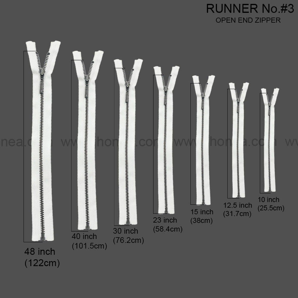 Premium Quality #3 Number Gunmetal Decorative YKK Metal Zipper for Hoodies & Jackets