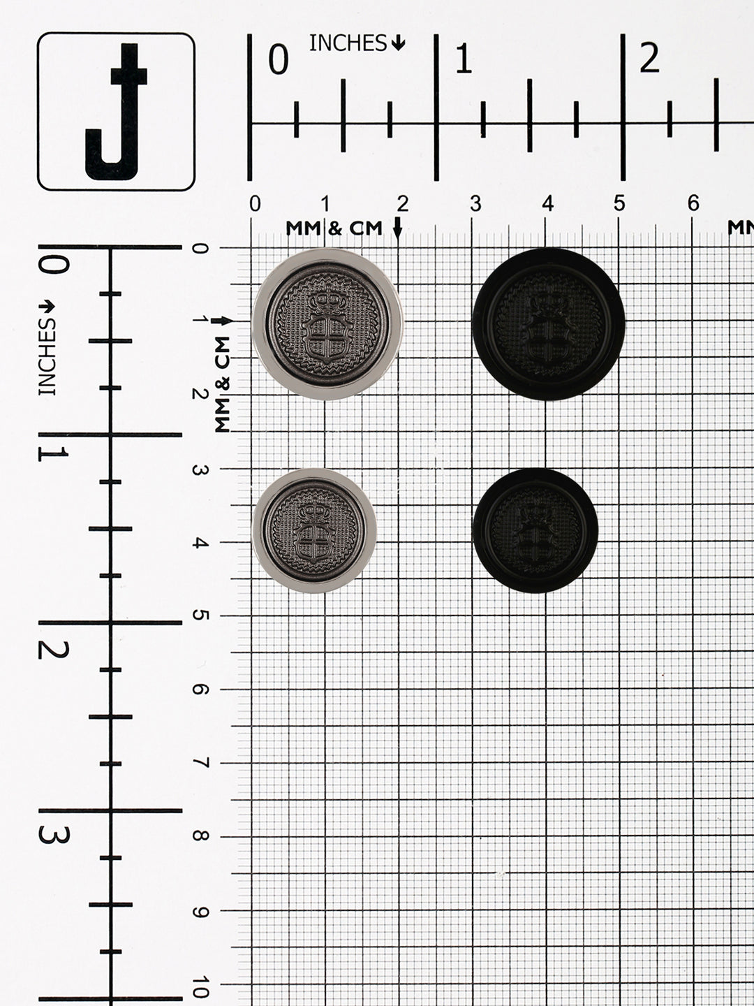 Round Shape with Engraved Design Downhole Metal Button