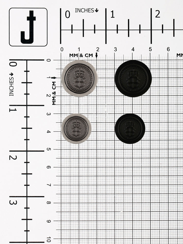 Round Shape with Engraved Design Downhole Metal Button