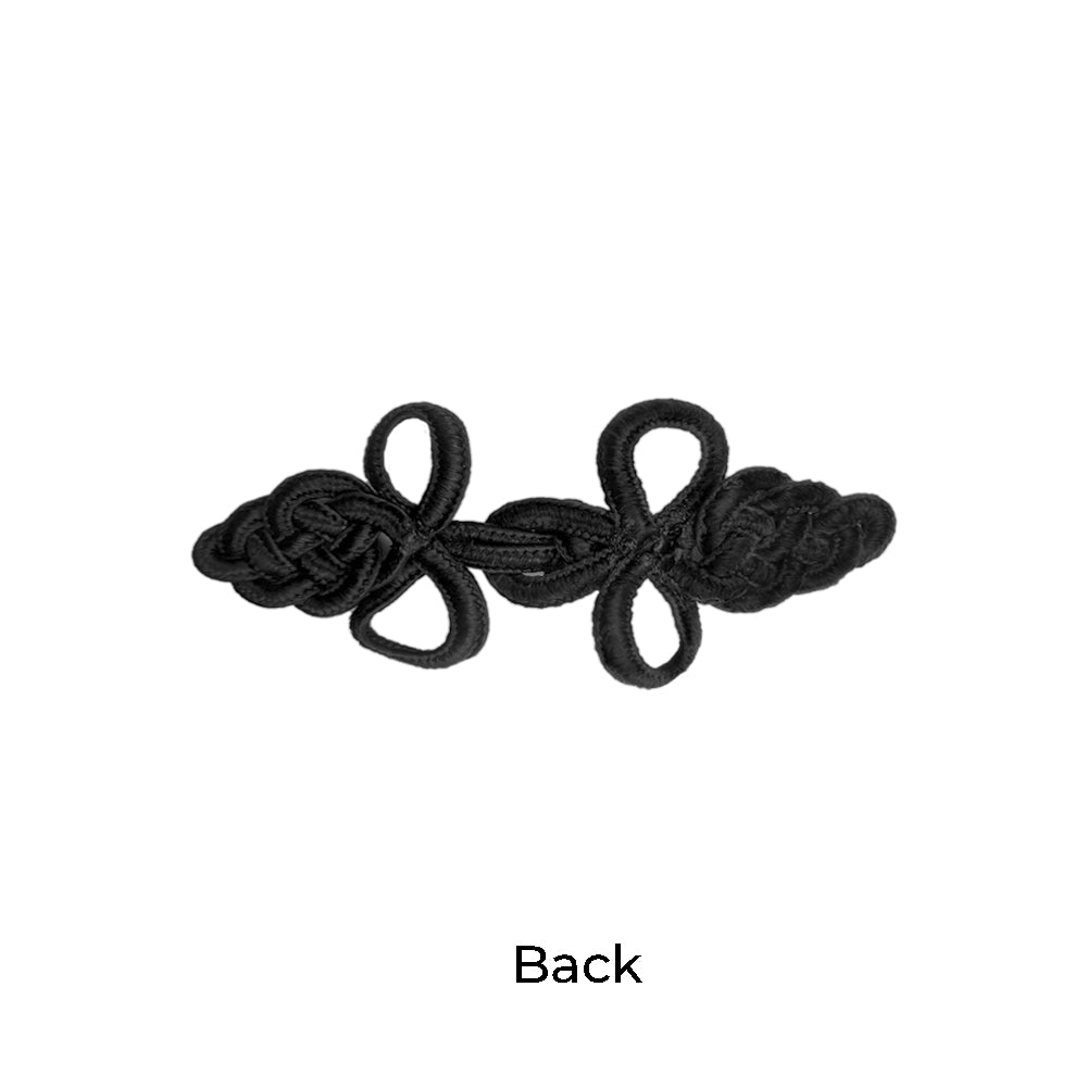 Embellishing Black Braided Cord Sewing Frog Fastener for Clothing