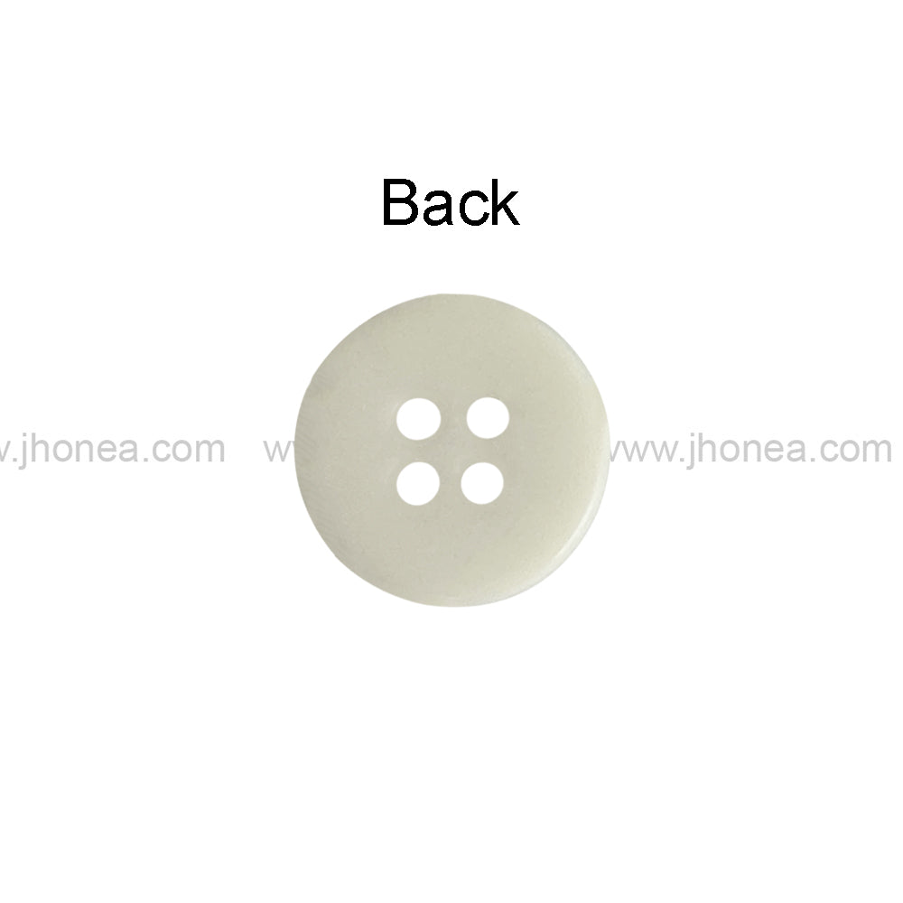 Round Shape 4-Hole Off White Shirt Button