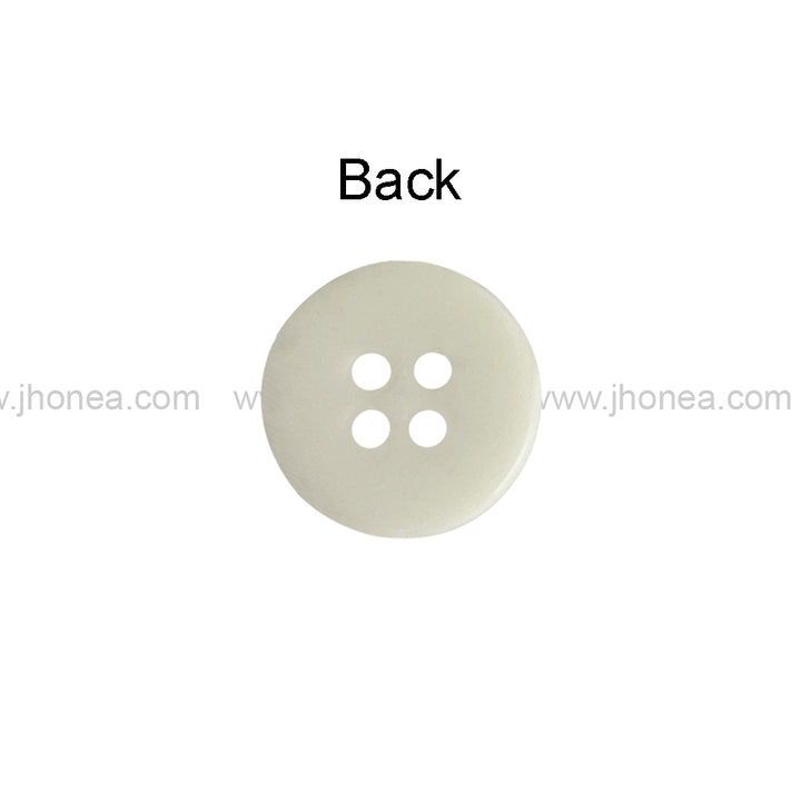 Round Shape 4-Hole Off White Shirt Button