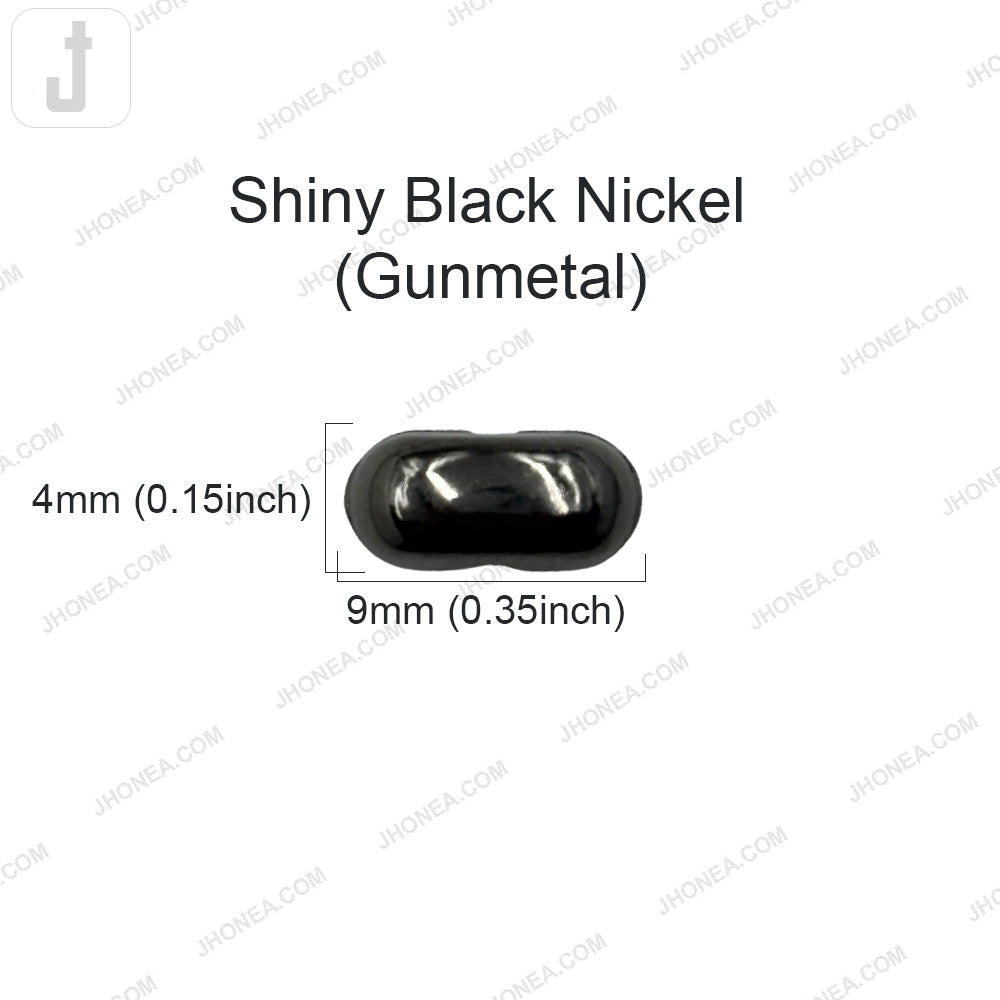 Small & Sleek One Hole Gunmetal Metal Clothing Hardware Accessory