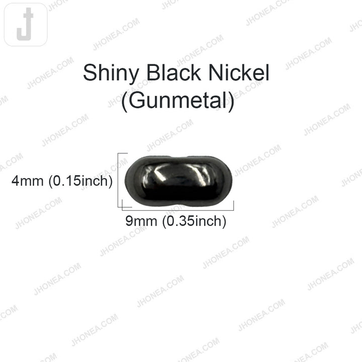 Small & Sleek One Hole Gunmetal Metal Clothing Hardware Accessory