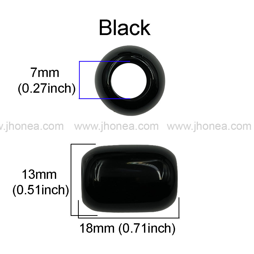 Stylish Black and White Polyester Beads for DIY Jewelry Accessories