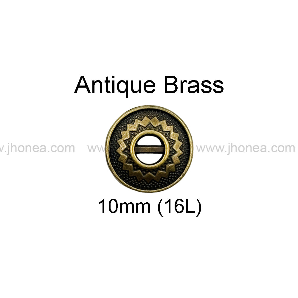 Very Unique Structure Engraved Design Metal Shirt Buttons