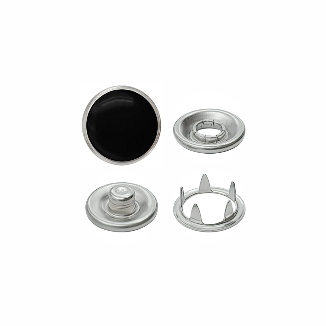 4-Part Pearl Press Metal Studs Snap Buttons
